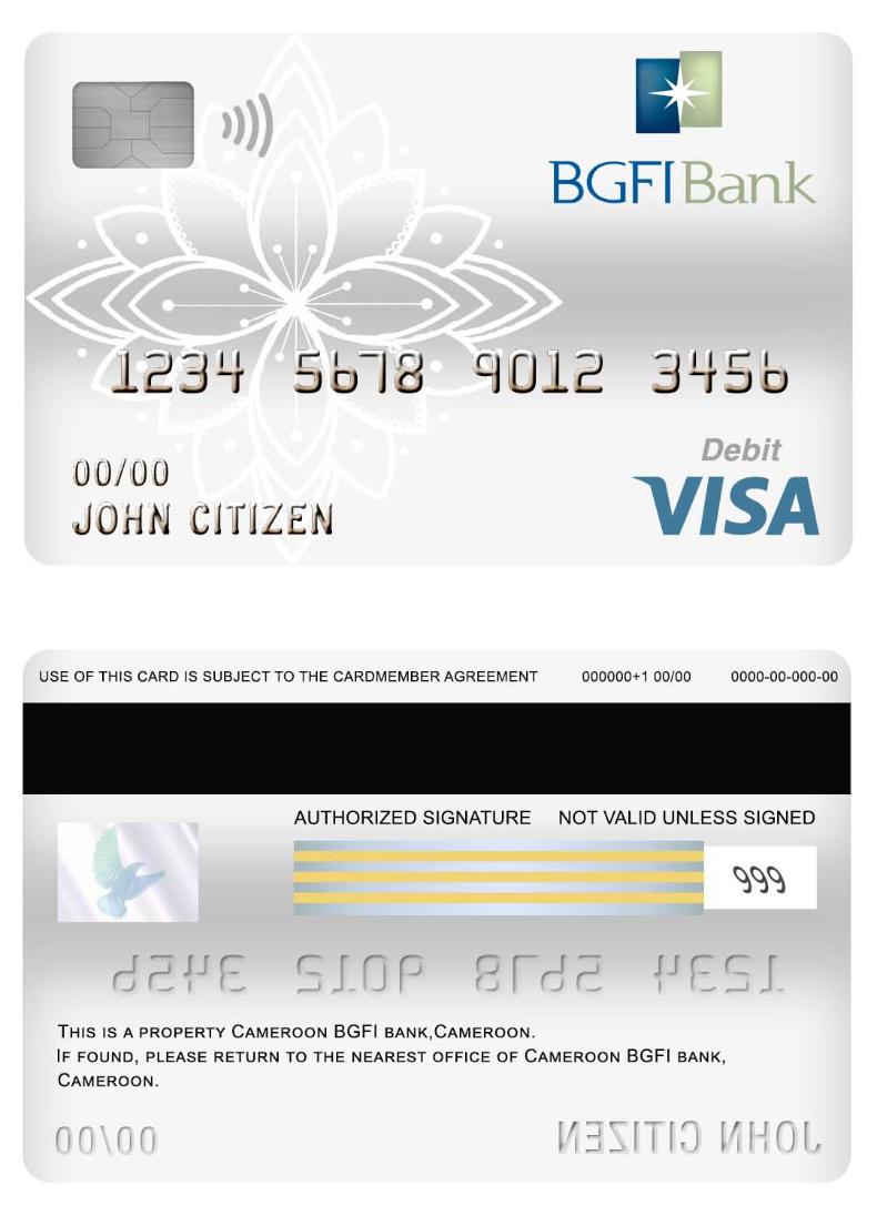 Cameroon BGFI bank visa debit card